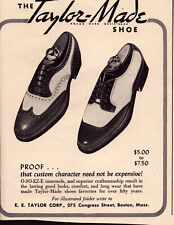 A8 The Taylor Made Shoe Black And White Shoes Vintage Print Ad Advertisement picture