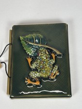 RARE Jay Strongwater Geneva Frog Leaf Folding Travel Frame Swarovski Delft Garde picture