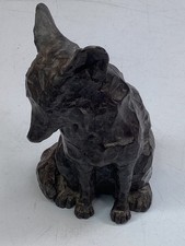 Vintage signed Dowling Brutalist Dog Sculpture Cast Metal (A3) picture
