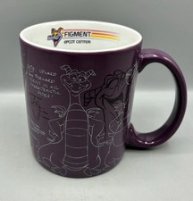 DISNEY World Epcot Center FIGMENT DRAGON Purple Sketchbook Drawing Mug  EUC picture