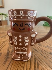 Wondershop Stoneware Gingerbread Mug, Brown, 5.5 Inches Tall,14 Oz Capacity, EUC picture