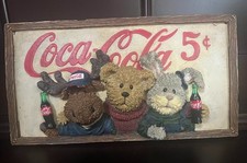 Boyds Bear Coca-Cola Wall Plaque Collectable NEW IN BOX picture