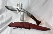 1917 Kukri Knife Nepalese Gurkha Jungle Combat Fixed Blade In Leather Scabbard picture