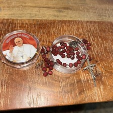 Pope Francis Rose Scented Bead Rosary Catholic BROUGHT From The VATICAN ROME picture