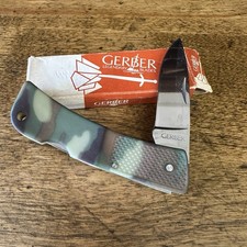 Vintage Gerber LST Camo 400 Knife Portland OR USA 97223, NOS 2-3/4