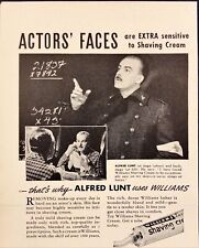 Williams Shaving Cream Alfred Lunt Vintage Print Ad 1942 picture