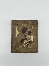 Russian Orthodox Icon on Wood Panel, Vladamir Mother of God 19th-Century picture
