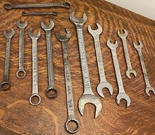VTG 12 LOT LARGE PLUMB PLOMB PLVMB PEBBLE FINISH OPEN END & COMBINATION WRENCHES picture