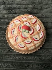 Vintage OGGI Apple Pie Keeper With Lid, Made In China picture