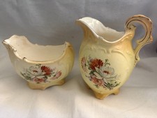 1890-1920 Cream & Sugar Set, No visible chips or cracks-2 designs-Beautiful picture