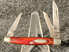True RedBone * CASE XX 6333 STOCKMAN 1940-64 Small Folding Knife - Cracks picture