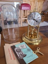 SCHATZ 400 Day Anniversary Clock Glass Dome Fully Serviced 49 Jahresuhren-fabrik picture