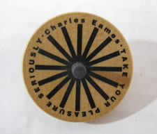 Vintage CHARLES EAMES Take Your Pleasure Seriously Wood Advertising Top RARE picture
