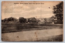 Plainfield Avenue Harvard Street Floral Park Long Island New York As-Is Postcard picture