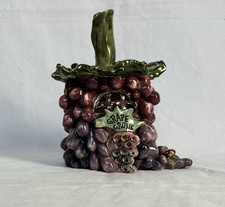 VTG 2001 Blue Sky Clayworks Grape Grotto Tea Light – Signed Heather Goldmin picture