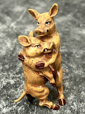 Fritz Bermann Austrian Vienna Bronze Dancing Hugging Boars Warthogs Sculpture picture