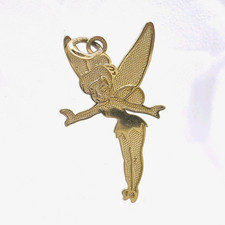 VINTAGE Disney Tinker Bell 14K Gold Pendant Charm - Disney Franchise Jewelry picture