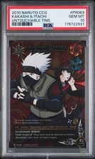 2010 NARUTO CCG UNTOUCHABLE TINS #PR063 KAKASHI HATAKE & ITACHI UCHIHA PSA 10 picture