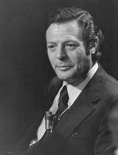 View of Italian actor Marcello Mastroianni set of The Tonight Show- Old Photo picture