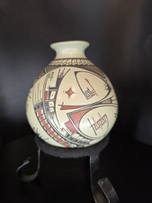 Mata Ortiz Martha M De Quezada MEXICAN BOWL POT VASE Handmade Design picture