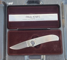 Rare First Generation (#1) Gerber 2P Paul Folding Knife Stainless Steel Handle picture