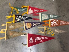 Vintage 1950s Felt Travel Pennants Lot Of 10 Northeast United States Canada NICE picture