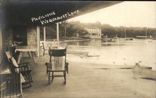 Wequaquet Lake Pavilions Barnstable c1900s-10s Real Photo Vintage Postcard picture