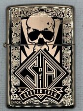2015 Sons Of Anarchy Reaper Crew Black Ice Zippo Lighter NEW Never Struck picture