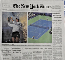 Alexander Zverev  Elena Rybakina Win US Open The New York Times 9/14/2026 picture