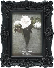 2.5X3.5 Vintage Picture Frame Ornate Black Mini Photo Frame Wall Deco picture