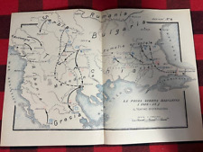 1920’S Map Theatre of Operations of the First Balkan War 1912-1913 RARE C7D8 picture