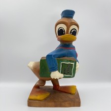 Vintage solid wood Donald Duck Disney Statue picture