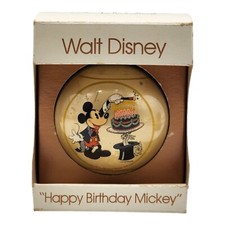 Schmid 1978 Disney Happy Birthday Mickey Mouse Holiday Christmas Ornament picture