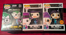 Funko The Joker #337  (Chase and Classic) and #517 (Glasses, blood, & gag teeth) picture