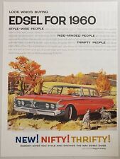 1959 Print Ad The 1960 Edsel Ranger 4-Door Sedan Ford Hunters & Dogs in Country picture