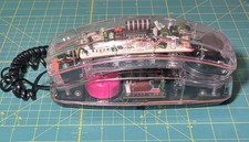 FULLY FUNCTIONAL  Conair Phone SW205 Vintage Clear Transparent Telephone 80s 90s picture