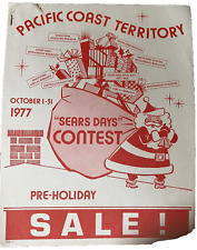 Sears Dept Store Employee Sales Book Vintage 1977 contest Pacific Coast Territor picture