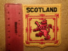 Vintage Embroidered Souvenir Patch-SCOTLAND / COAT OF ARMS ON SHIELD-Excellent picture