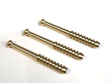 THREE OLD SCHOOL  REAL BRASS METAL ONE HITTER PIPE  DUGOUT BAT 3
