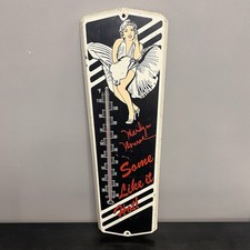VTG Marilyn Monroe Some Like It Hot Metal Wall Thermometer 23” Made In USA picture