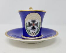 KPM Berlin 1914 WW I Iron Cross Porcelain Demitasse Cup & Saucer Red  Cross picture