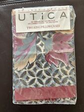 2 Vintage Utica JP Stevens King Pillowcases Floral No iron Percale SEALED NEW picture