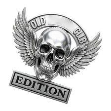 Old F*ckers Club Metal Car Emblem 3D Retro Metal Cars Stickers for All Vehicles picture