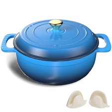 7.5QT Enameled Cast Iron Dutch Oven Heavy Duty Dual Enamel Coating FDA Certified picture
