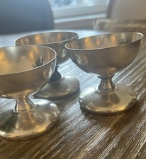 3 Antique Benedict Indestructo pre-1945 Ice cream Pedestal Bowls picture
