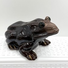 Vintage 1960’s Japan Frog Bank Ceramic Glaze Coin EUC picture