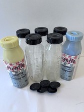 Lot Of 7 Vintage EVENFLO Glass And Plastic  8oz Baby Bottles picture