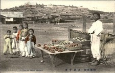 Fruit Seller Korea Customs c1900s-10s Vintage Postcard bhn picture