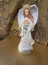Enesco Foundations April Angel Figurine God Smiled the Day You Were Born picture