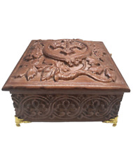 Reliquary Box Orthodox Christian Carved Wooden Handcarved 7.87